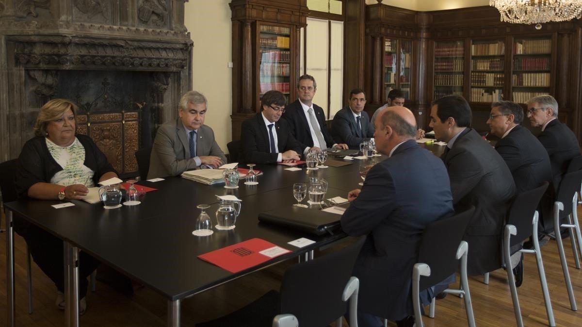 Reunión de la Junta de Seguridad de Catalunya. 