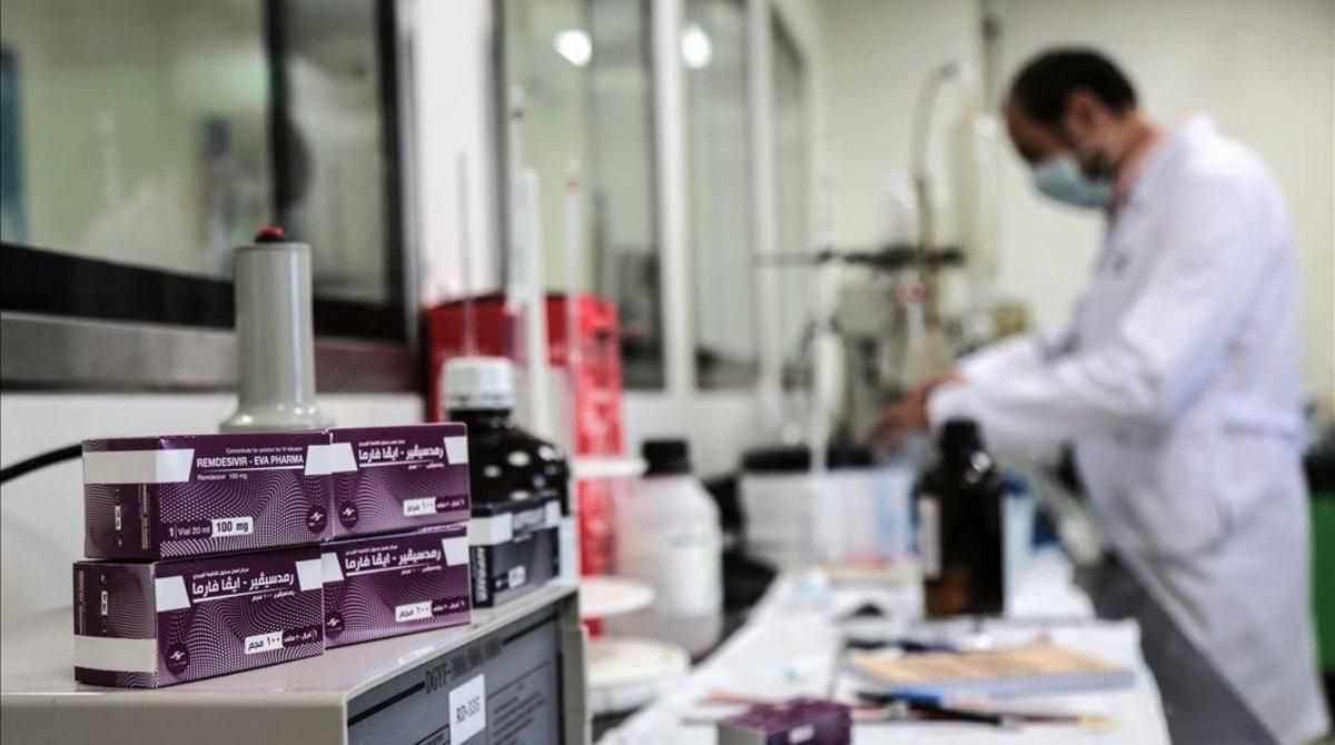 Paquetes de remdesivir de Gilead, en un hospital. Paquetes de remdesivir de Gilead, en un hospital.