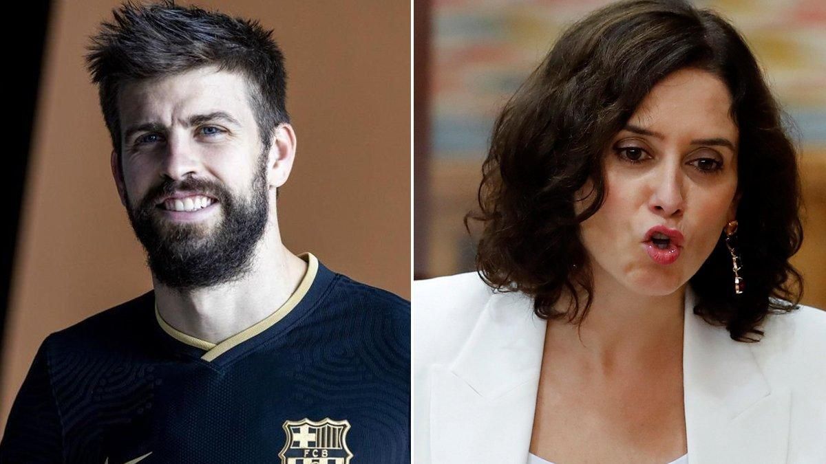 Gerard Piqué e Isabel Díaz Ayuso. Gerard Piqué e Isabel Díaz Ayuso.