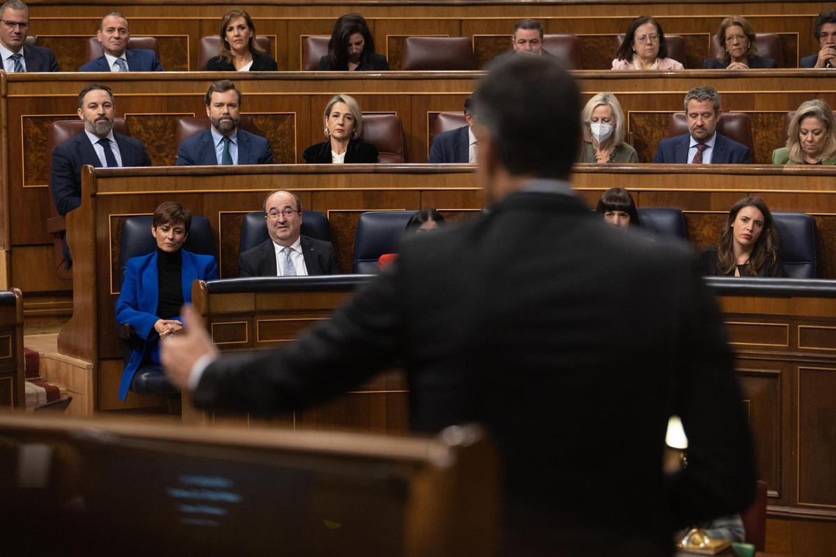 Pedro Sánchez, en una intervención en el Congreso de los Diputados. EPC Pedro Sánchez, en una intervención en el Congreso de los Diputados. EPC