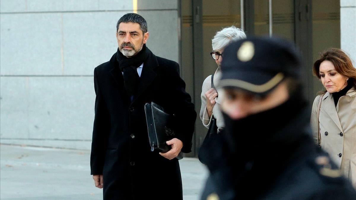 El exjefe de los Mossos Josep Lluís Trapero en su última declaración en la Audiencia Nacional. El exjefe de los Mossos Josep Lluís Trapero en su última declaración en la Audiencia Nacional.