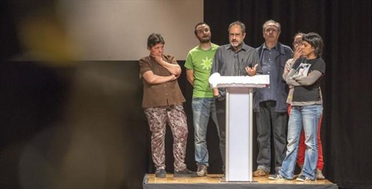 Botran, Baños, Julià de Jòdar, Reguant y Gabriel, en un acto de la CUP. Botran, Baños, Julià de Jòdar, Reguant y Gabriel, en un acto de la CUP.