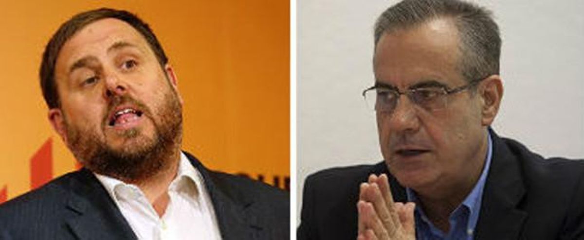 El líder de ERC, Oriol Junqueras, y el exministro socialista Celestino Corbacho. El líder de ERC, Oriol Junqueras, y el exministro socialista Celestino Corbacho.