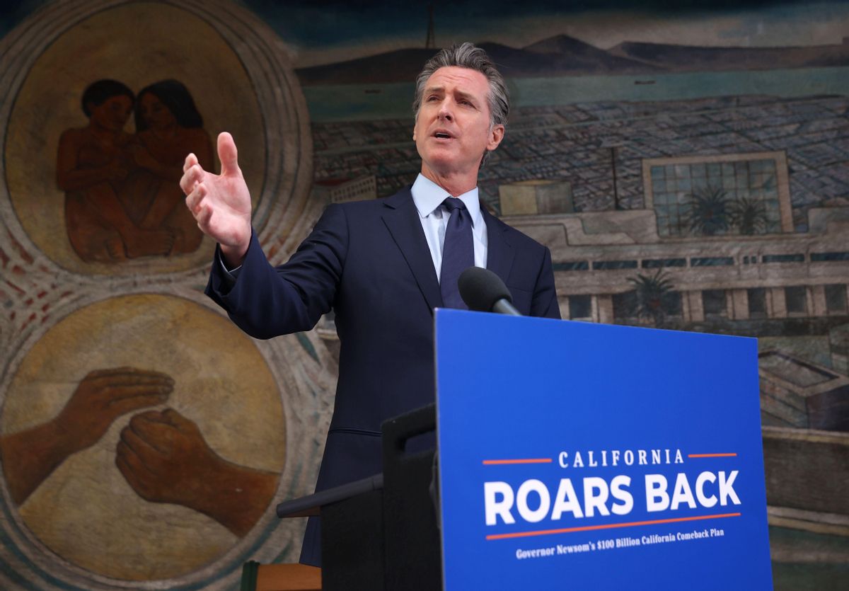 Gavin Newsom durante una rueda de prensa el pasado mes de mayo. Gavin Newsom durante una rueda de prensa el pasado mes de mayo.
