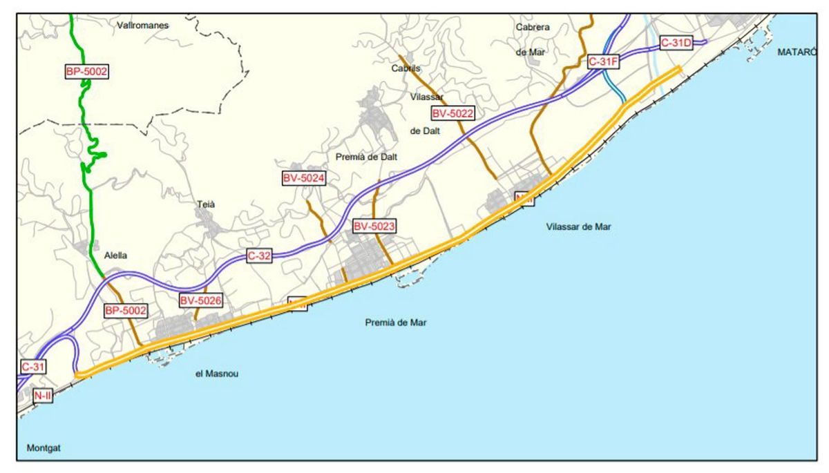 Territori licita la redacción del proyecto para pacificar la carretera N-II en el Baix Maresme. Territori licita la redacción del proyecto para pacificar la carretera N-II en el Baix Maresme.