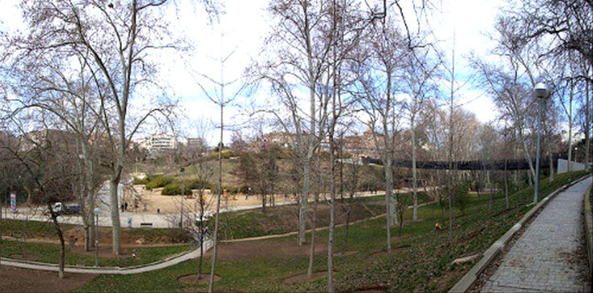 El parque de Vallparadís, donde está ubicado el puente de Sant Pere.