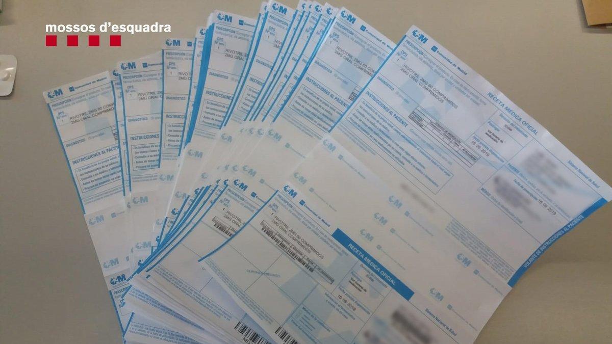 Detenidos por falsificar recetas médicas y fabricar droga