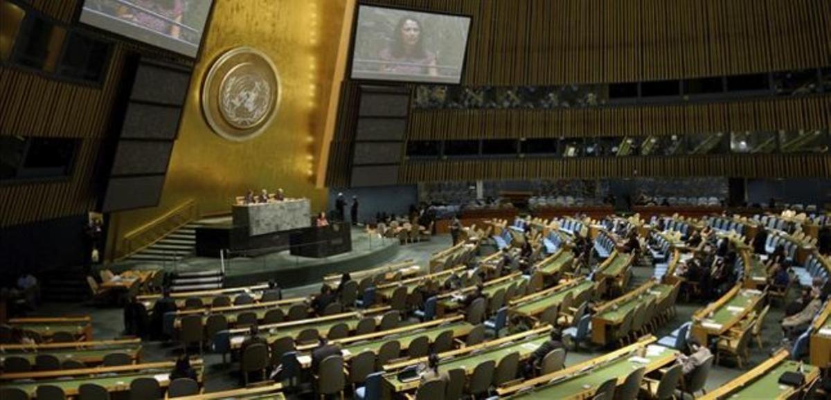 Sessió de l’Assemblea General de l’ONU, el 20 de febrer a Nova York.