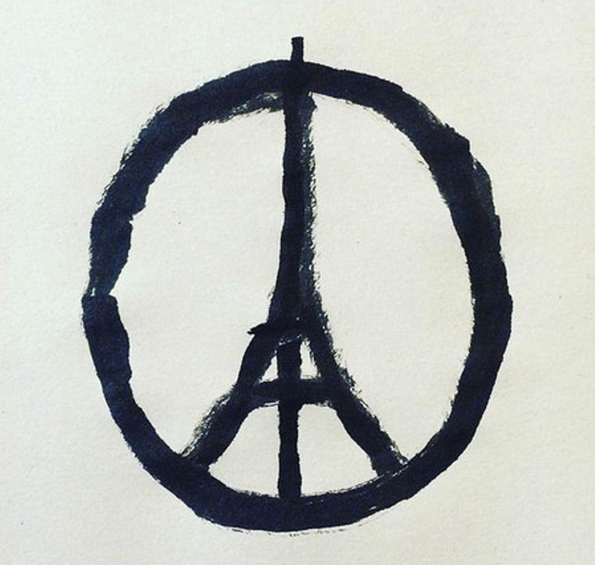 ’Peace for Paris’, el diseño del artista francés Jean Jullien publicado en Twitter. ’Peace for Paris’, el diseño del artista francés Jean Jullien publicado en Twitter.