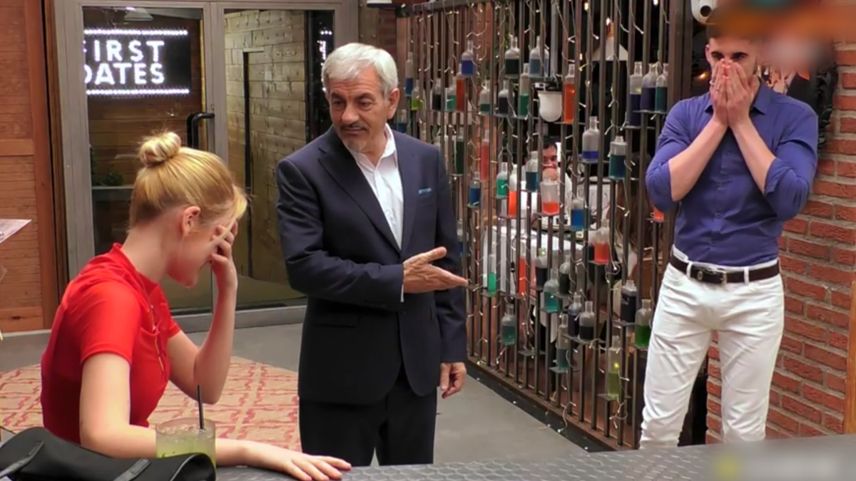 Carlos Sobera junto a Ana y Enmanuel en ’First Dates’ Carlos Sobera junto a Ana y Enmanuel en ’First Dates’