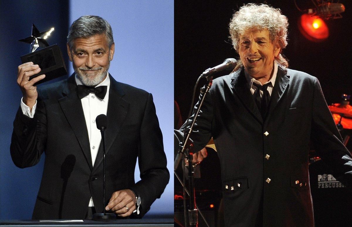 George Clooney y Bob Dylan. George Clooney y Bob Dylan.