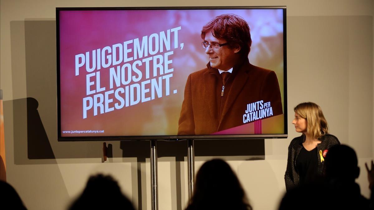 El cartel electoral de Junts per Catalunya