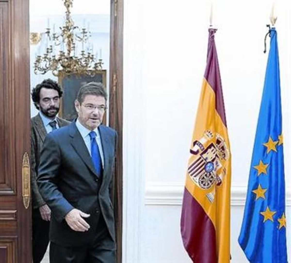 El ministro de Justicia, Rafael Catalá, ayer antes de su comparecencia. El ministro de Justicia, Rafael Catalá, ayer antes de su comparecencia.