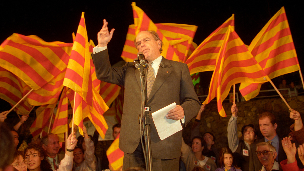 Miting de Jordi Pujol durante las elecciones a la Generalitat de 1995. | SANTI BARTOLOMÉ