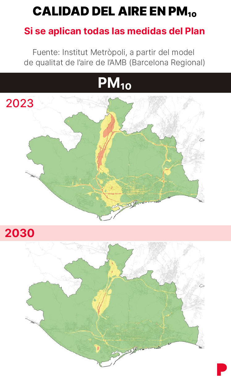 Infografía sobre la contaminación por PM10