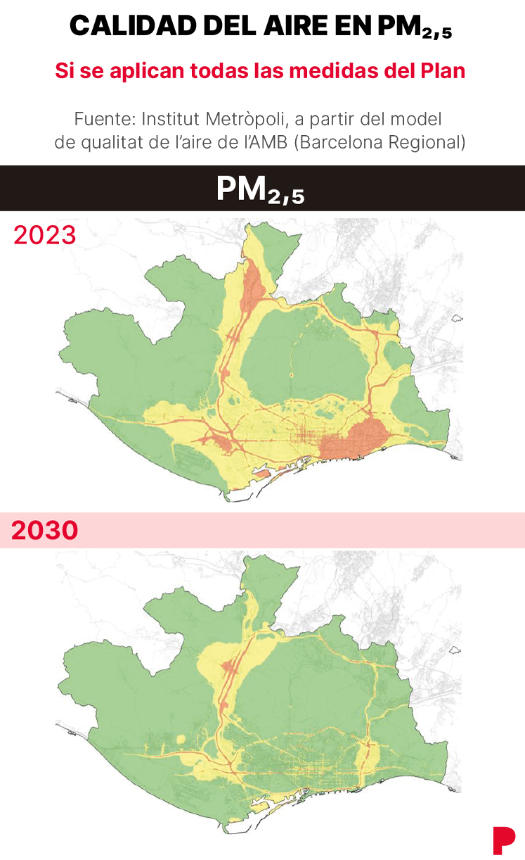 Infografía sobre la contaminación por PM2.5
