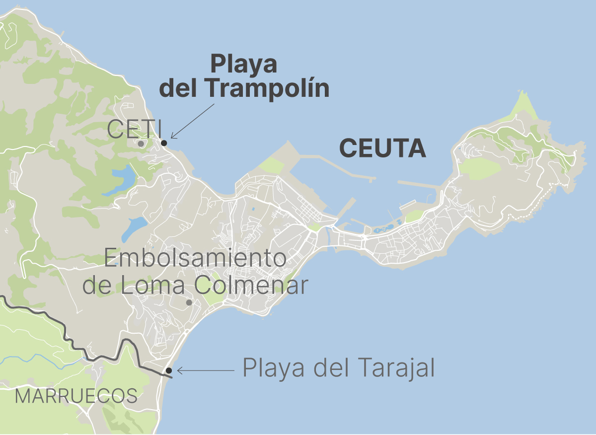Mapa de la Playa Trampolín