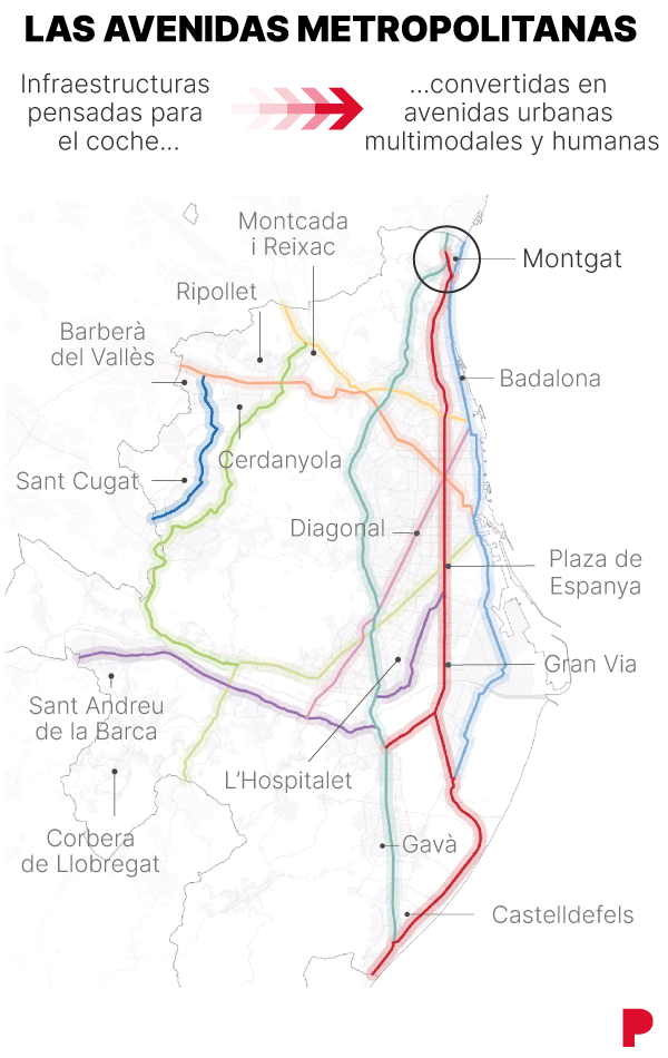 Infografía sobre avenidas metropolitanas