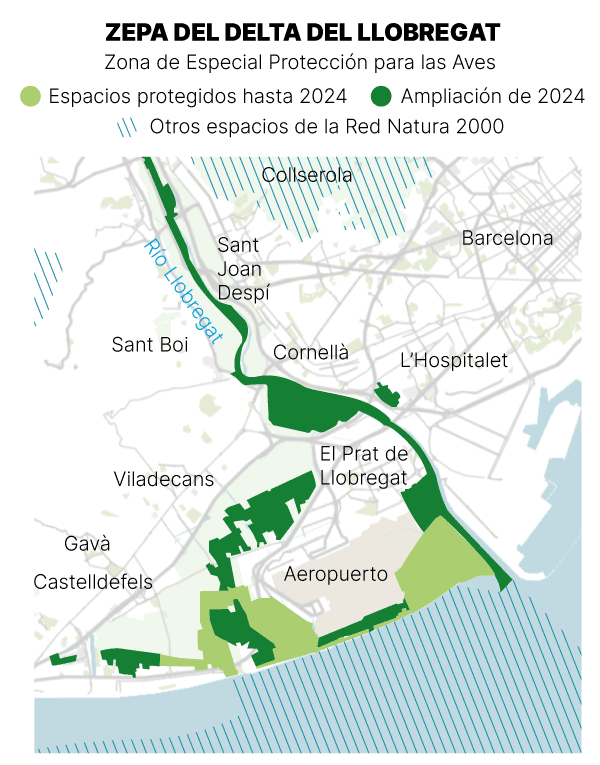 Zona de especial proteccion para Aves del Delta del LLobregat en barcelona